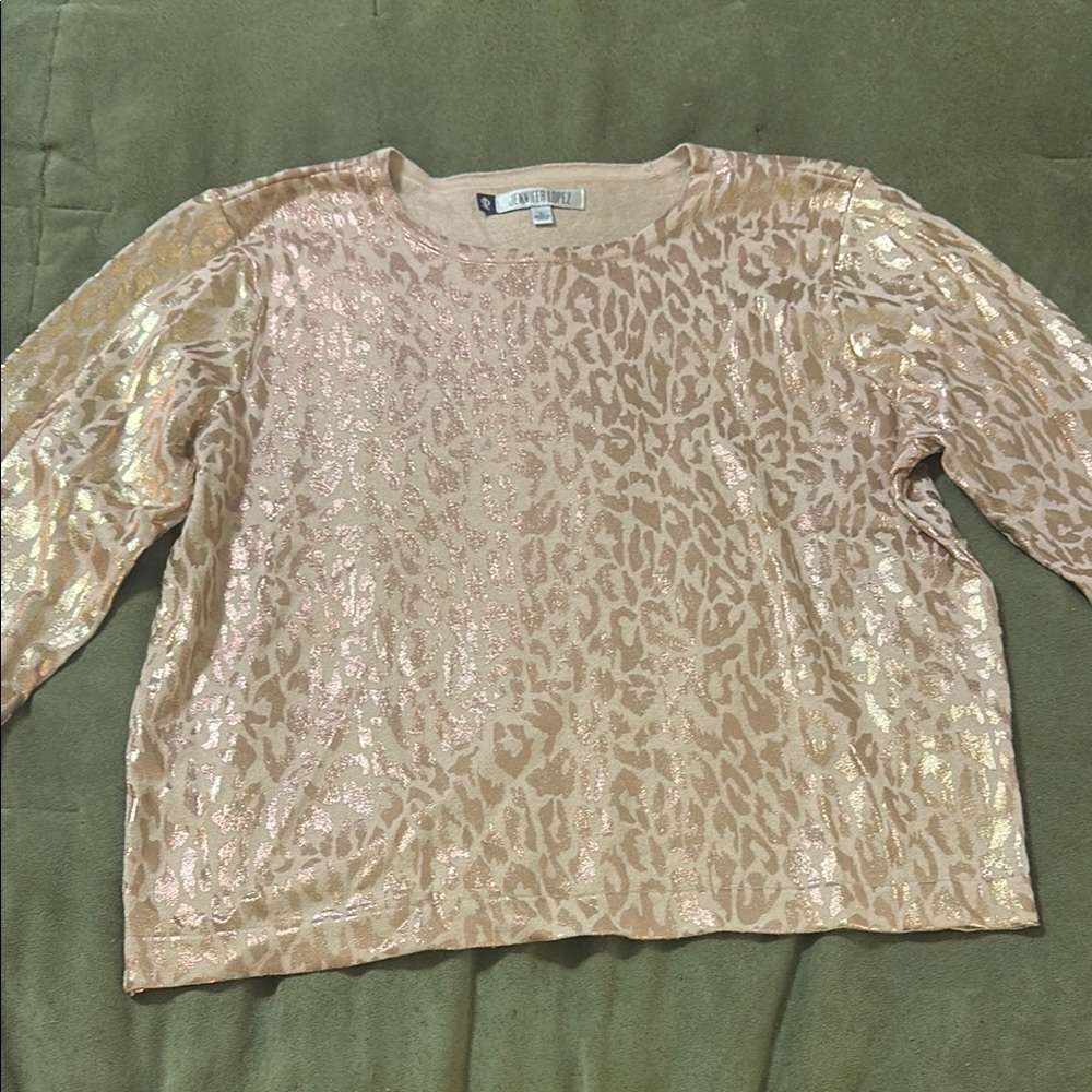 Leopard Print Shimmer Top